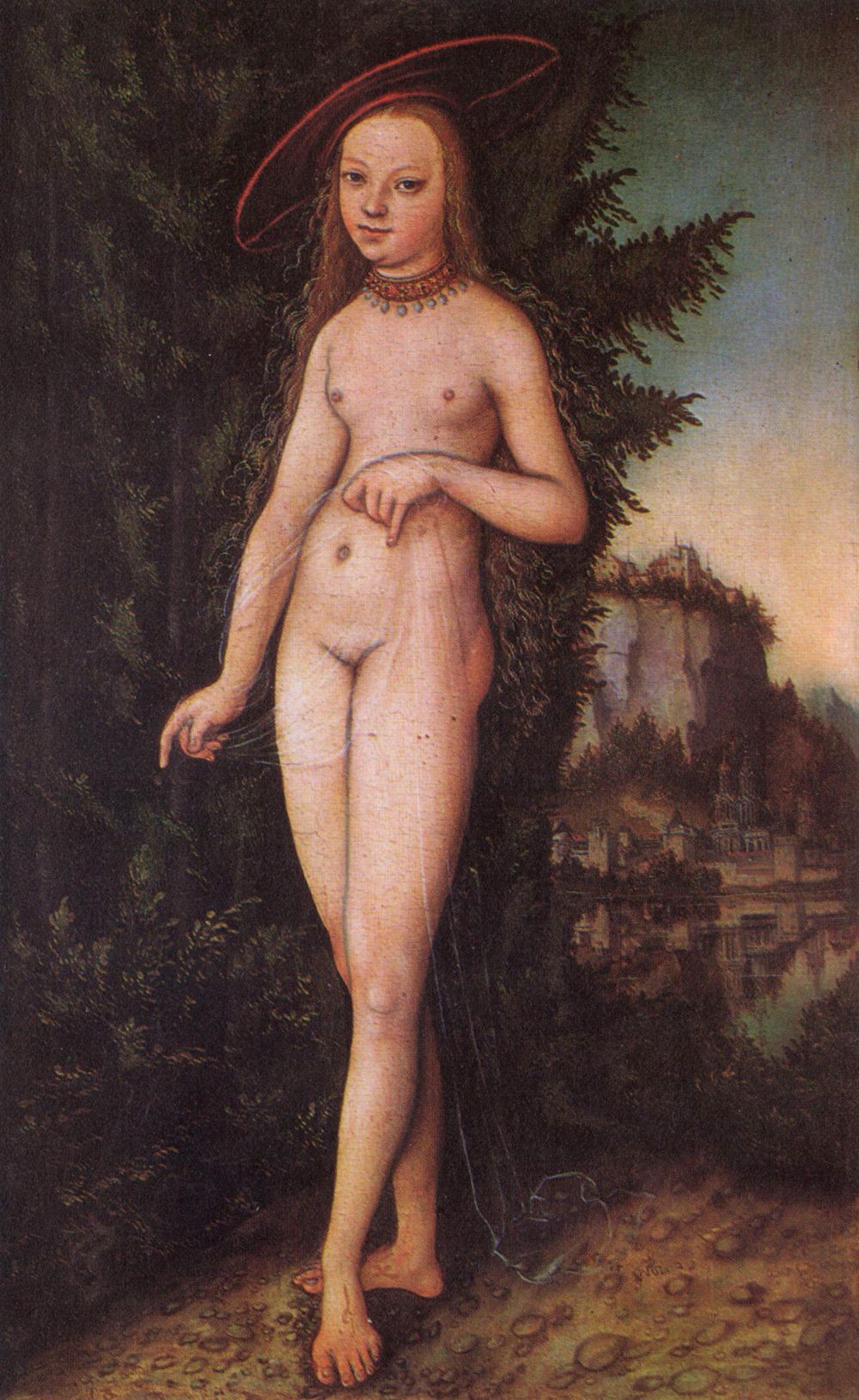 Lucas Cranach d. .: Venus in einer Landschaft