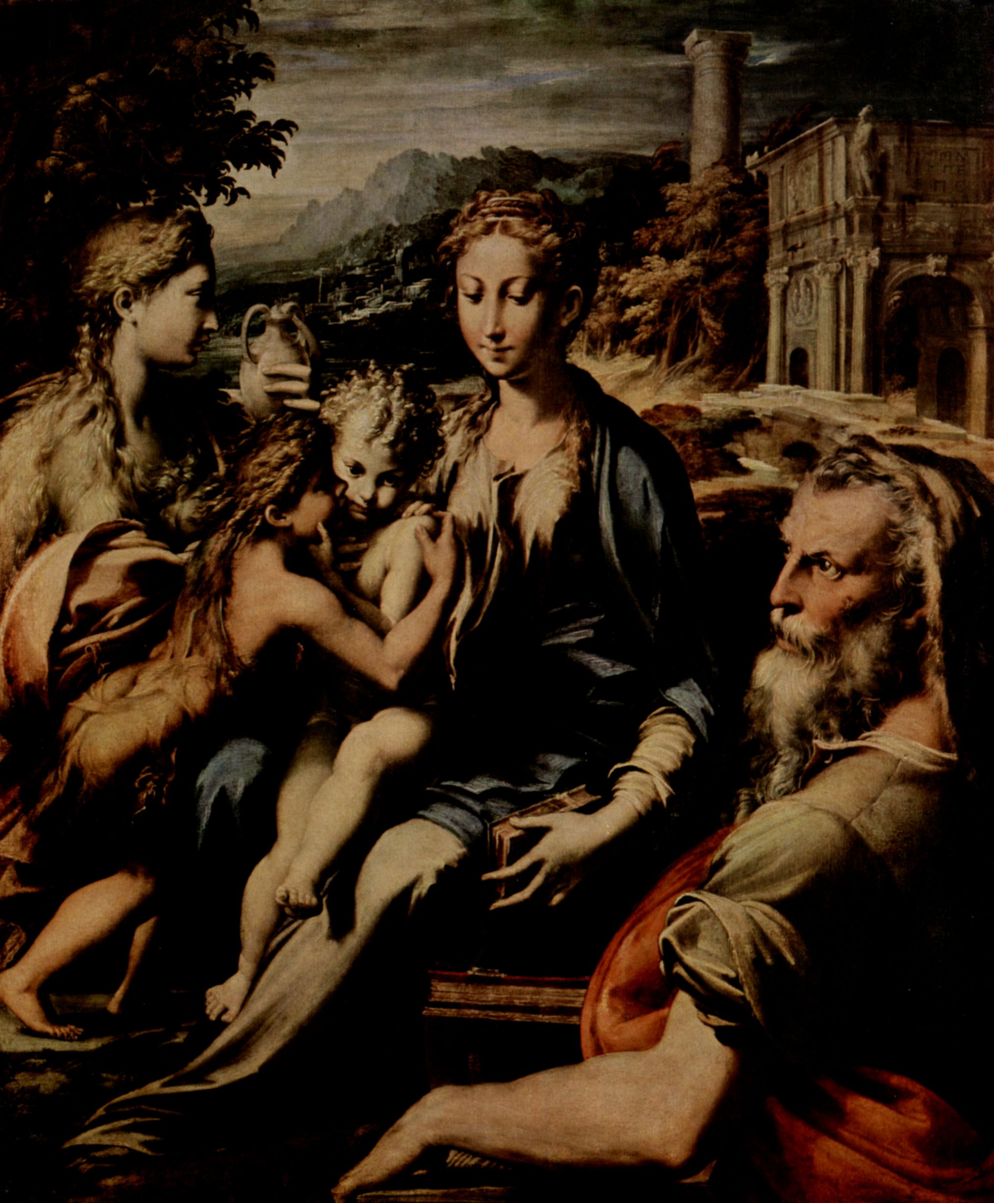 Parmigianino: Thronende Madonna, Hl. Zacharias, Hl. Johannes der Tufer und Hl. Maria Magdalena