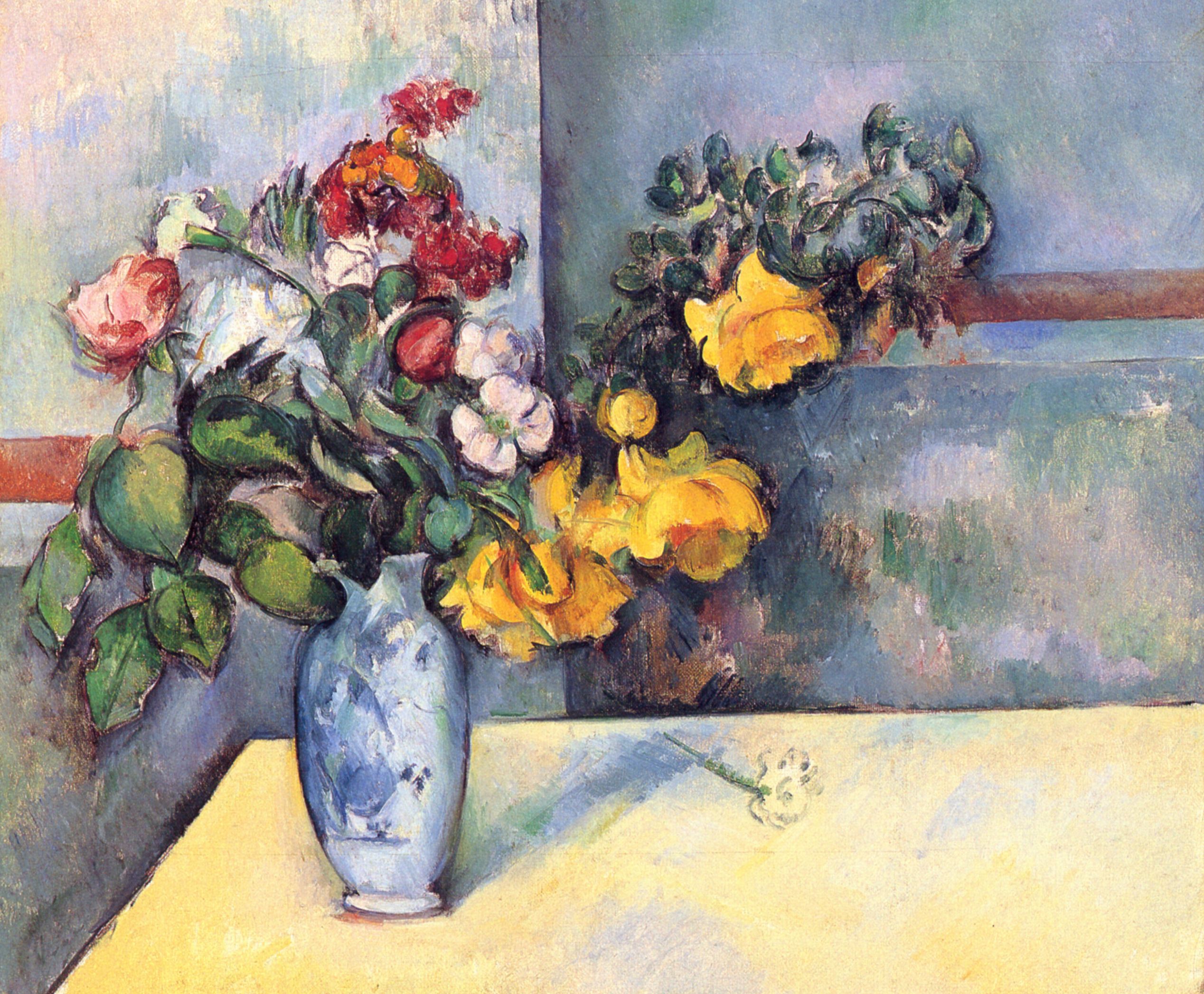 Paul Czanne: Stilleben, Blumen in einer Vase