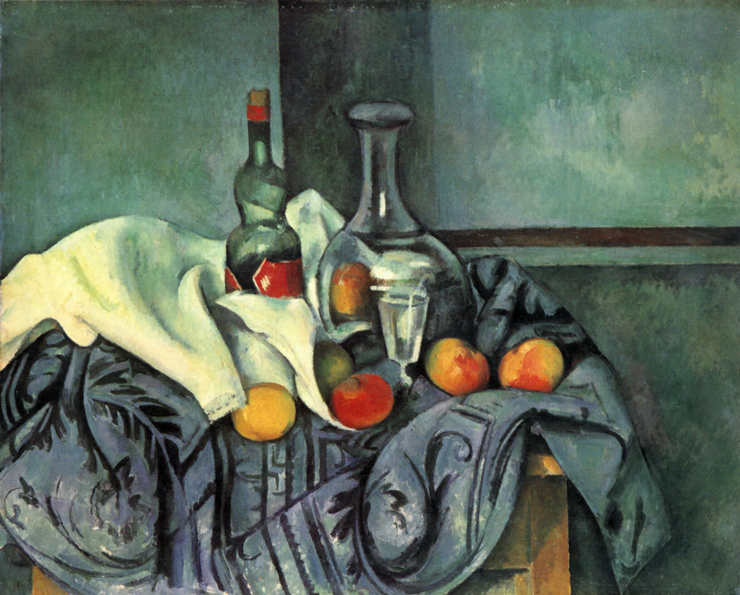 Paul Czanne: Stilleben, Pfefferminzflasche