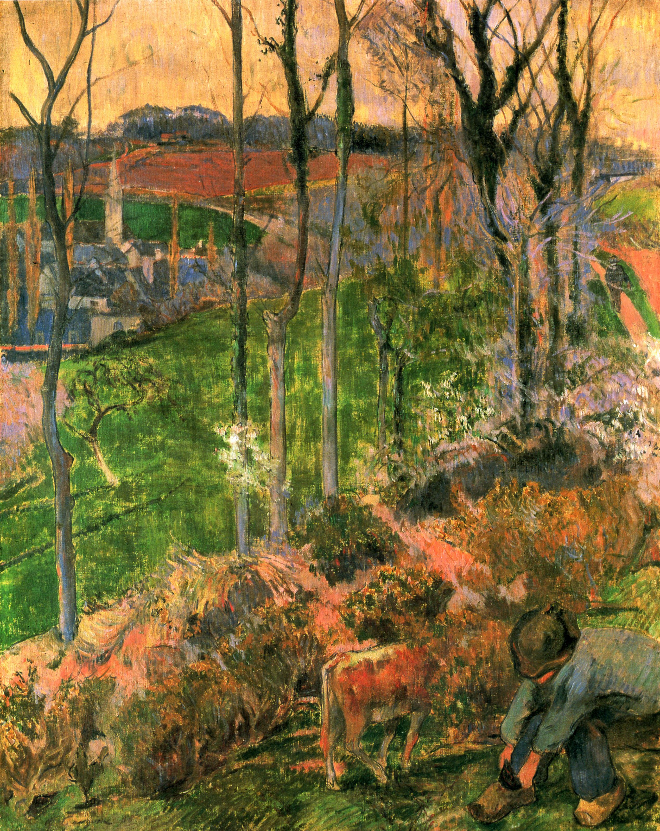 Paul Gauguin: Kleiner Bretone, den Holzschuh richtend