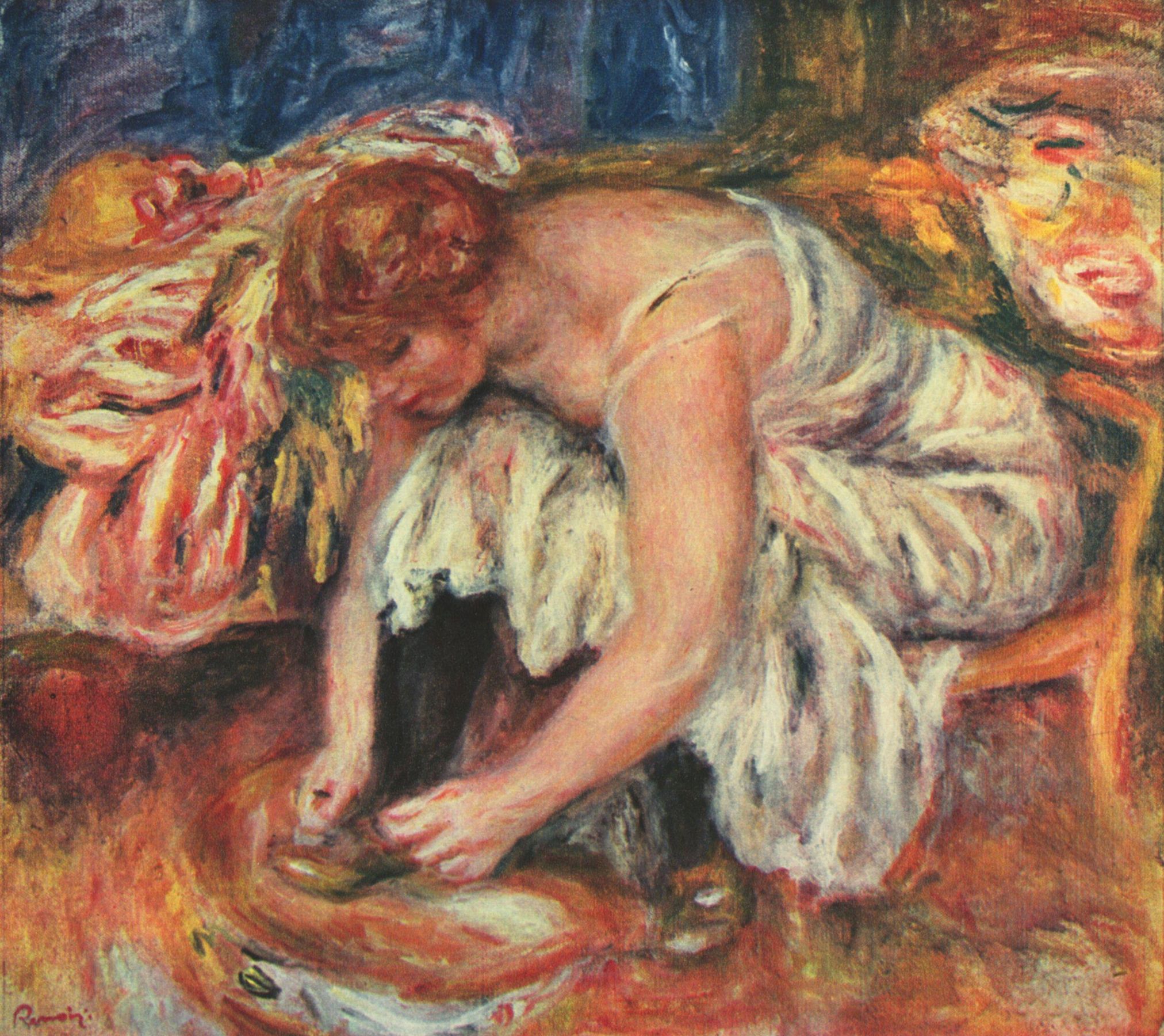 Pierre-Auguste Renoir: Frau beim Schuhbinden