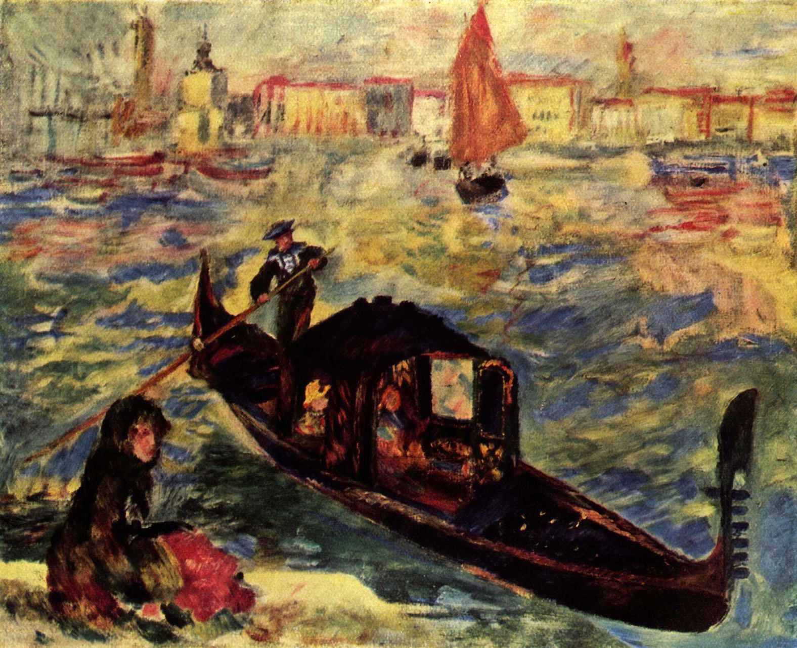 Pierre-Auguste Renoir: Gondel auf dem Canale Grande, Venedig