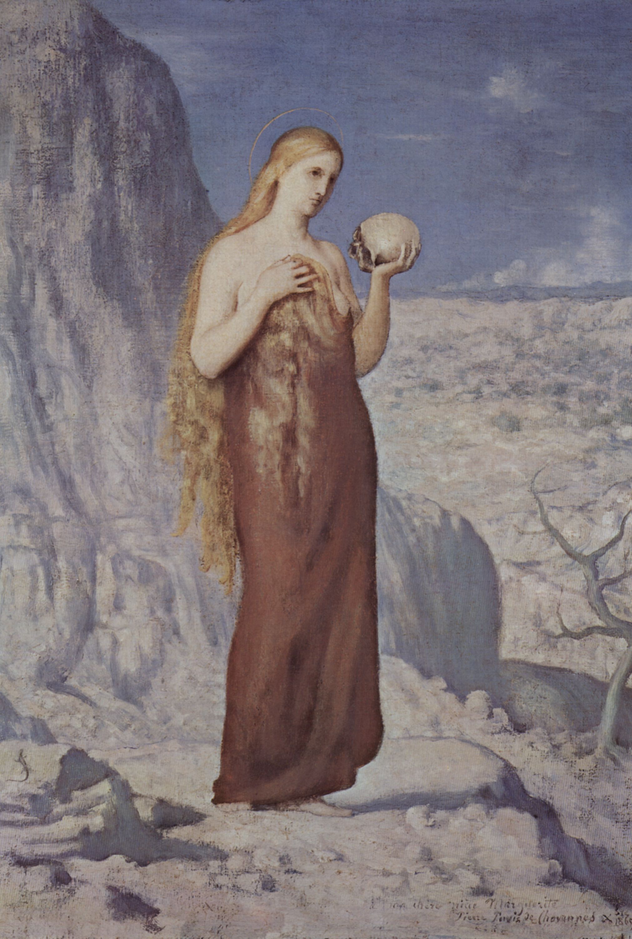 Pierre-Ccile Puvis de Chavannes: Hl. Maria Magdalena in der Wste