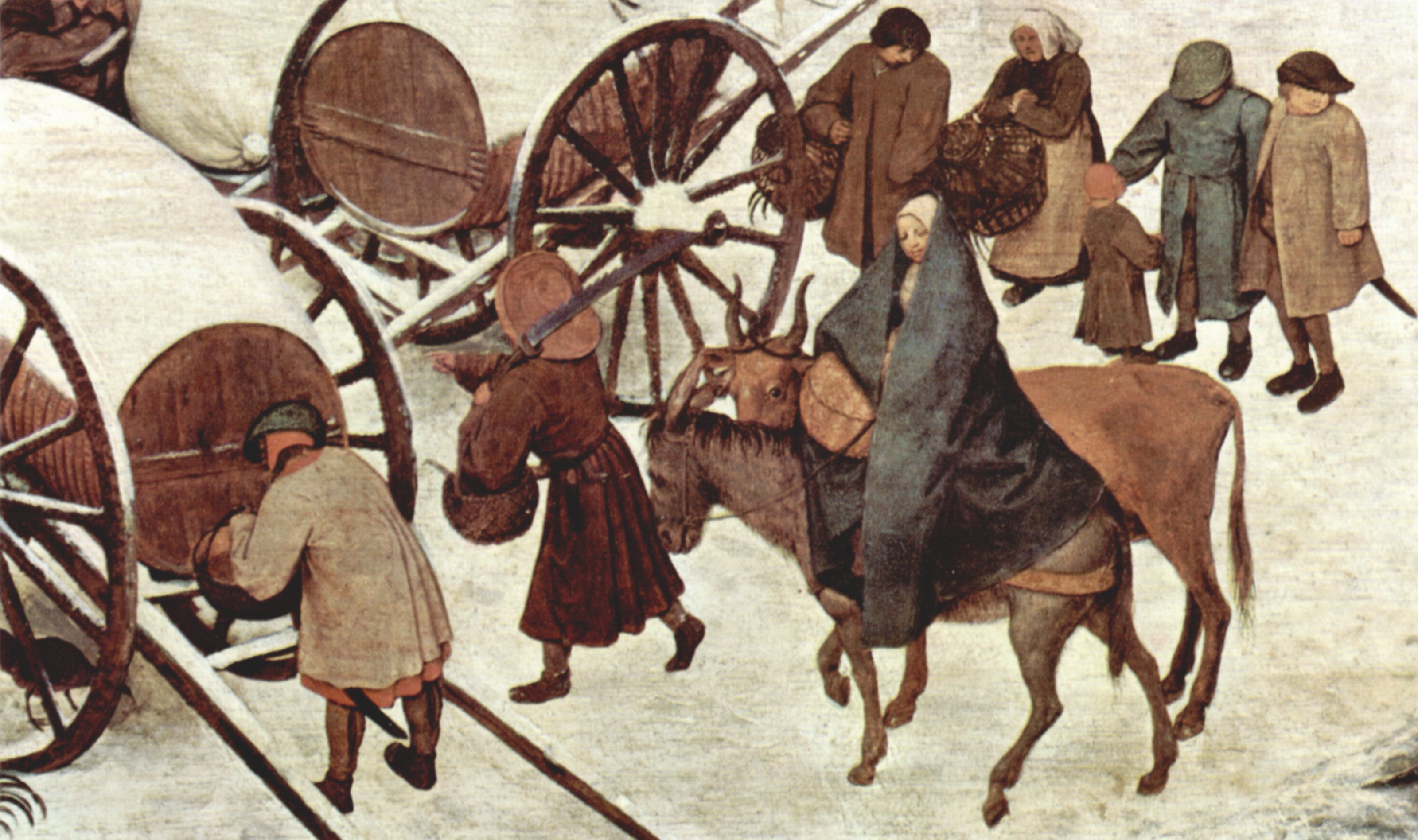 Pieter Bruegel d. .: Volkszhlung zu Bethlehem, Detail