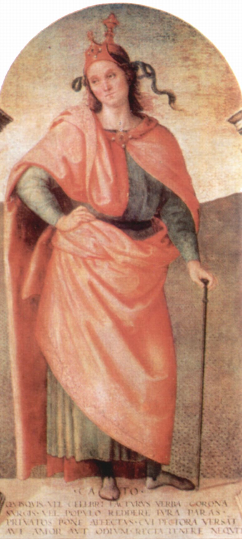 Pietro Perugino: Fresken der Sala d'Udienza im Collegio del Cambio in Perugia, Szene: Cato