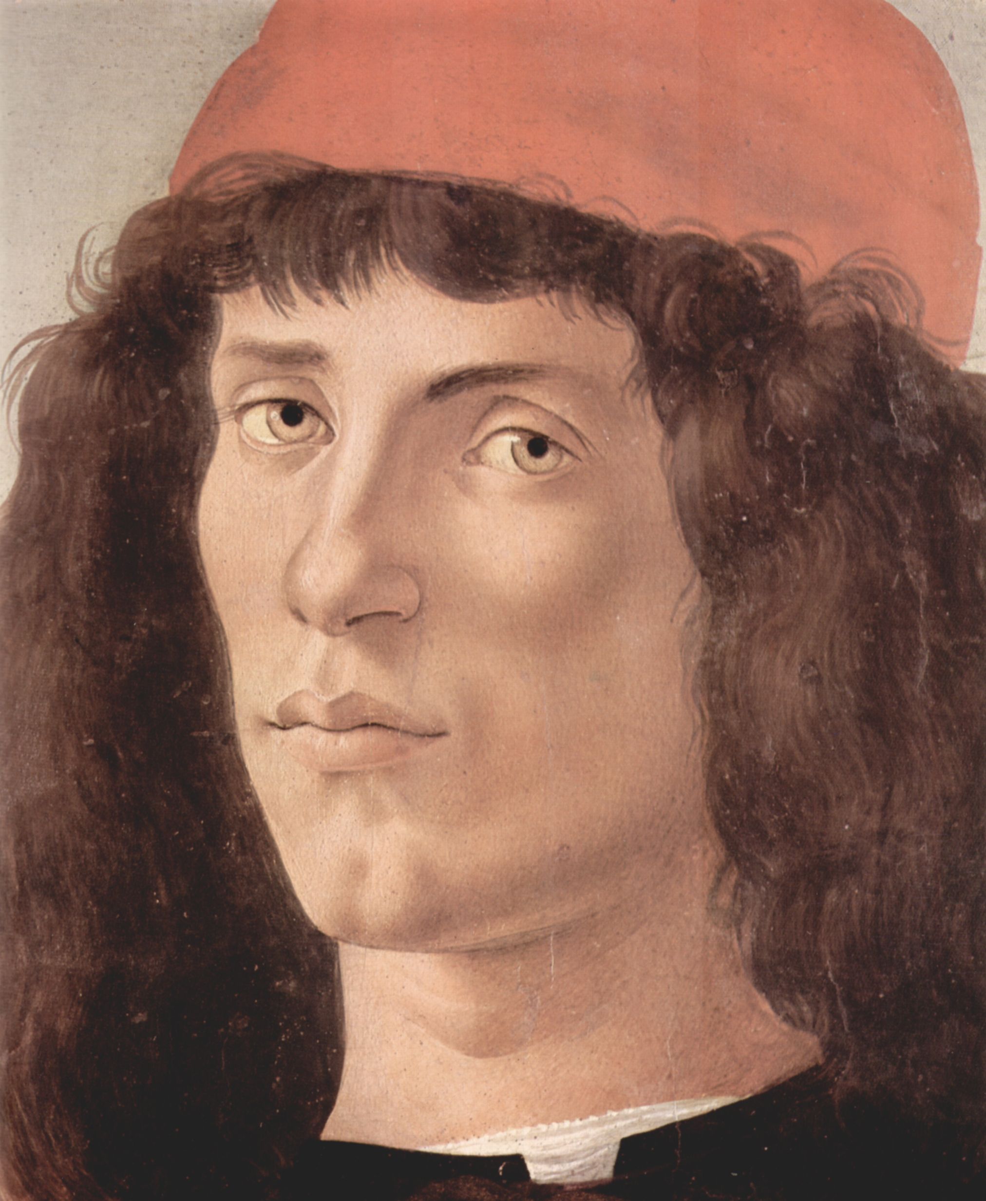 Sandro Botticelli: Portrt eines jungen Mannes mit roter Mtze