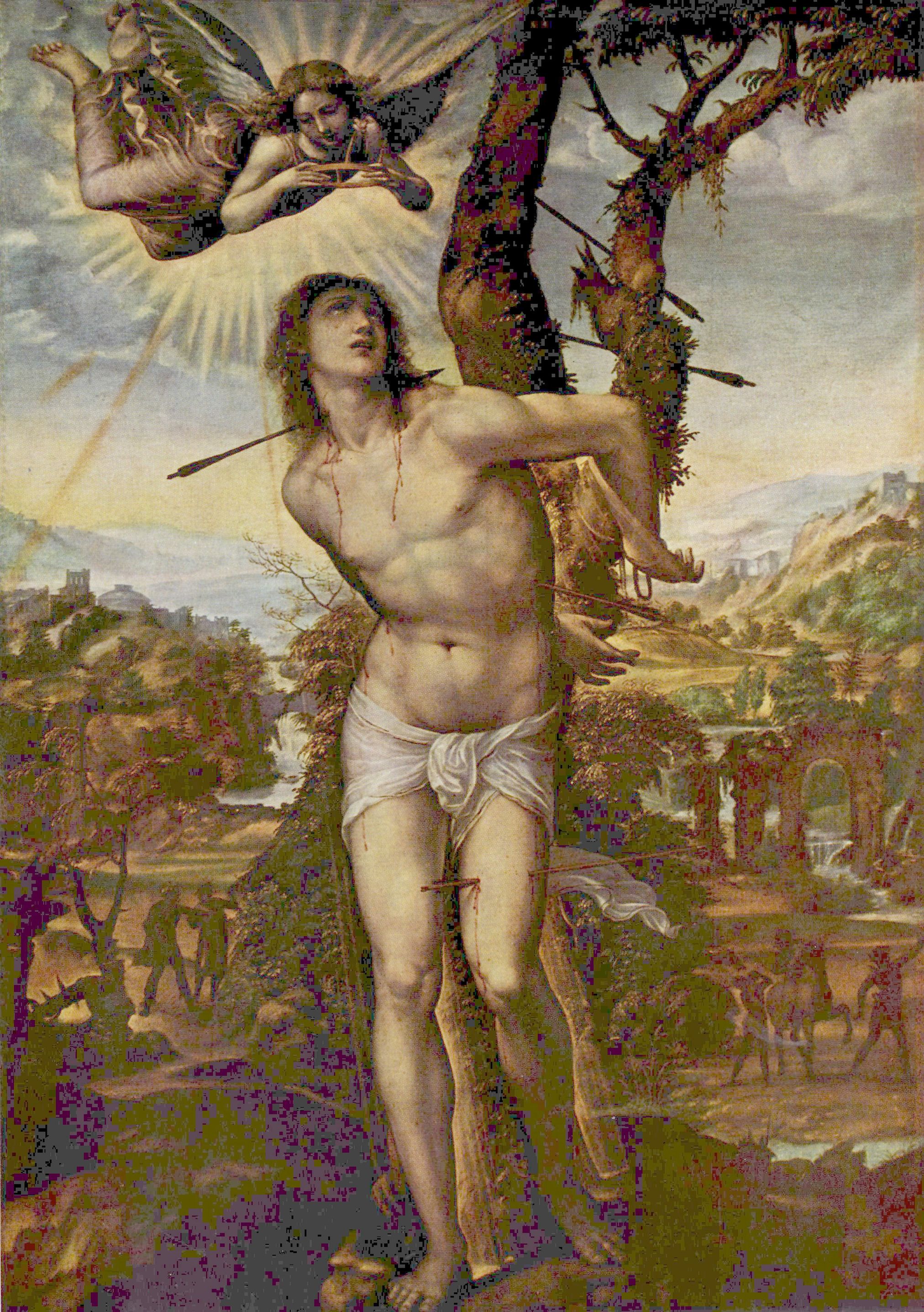 Sodoma: Hl. Sebastian und Madonna mit Heiligen