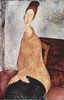 Amadeo Modigliani: Portrt der Jeanne Hbuterne im gelben Pullover