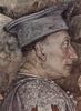 Andrea Mantegna: Freskenzyklus in der Camera degli Sposi im Palazzo Duccale in Mantua, Szene: Zusammentreffen von Herzog Ludovicio Gonzaga mit Kardinal Francesco Gonzaga und dessen Shnen, Detail: Herzog Ludovicio Gon