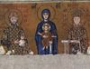 Byzantinischer Mosaizist um 1118: Mosaiken in der Hagia Sophia, Szene: Thronende Maria mit segnenden Christuskind zwischen Kaiser Johann II. und Kaiserin Irene