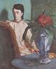 Edgar Germain Hilaire Degas: Sitzende Frau mit der Vase (Portrt der Mlle. E. Musson)