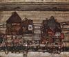 Egon Schiele: Häuser mit Wäscheleinen oder Vorstadt