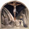 Fra Angelico: Freskenzyklus im Dominikanerkloster San Marco in Florenz, Szene: Kreuzigung mit Maria und Hl. Dominikus, Golgathaberg und Schdel Adams