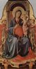 Fra Angelico: Maria mit dem Kind und Engeln, Haupttafel eines Triptychons mit zwei Heiligen je Flgel, Predellatafeln zum Leben des Hl. Dominikus und Giebelszenen