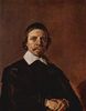Frans Hals: Portrt eines Mannes mit Scheitelkppchen, Spitzkragen und verschrnkten Hnden