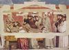 Giotto di Bondone: Freskenzyklus mit Szenen aus dem Leben des Hl. Franziskus, Bardi-Kapelle, Santa Croce in Florenz, Szene: Tod des Hl. Franziskus