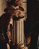Hans Holbein d. J.: Altarretabel des Hans Oberried fr den Dom von Freiburg, rechter Flgel: Geburt Christi, Anbetung der Hirten mit Stifter mit seinen Shnen, Detail: Hirte