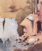 Hieronymus Bosch: Der Garten der Lüste, linker Flügel: Die Schöpfung, Detail