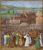 Jean Fouquet: Livres d'heures des tienne Chevalier, Szene: Die Trompeten von Jericho