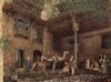 John Frederick Lewis: Hof im Haus des Malers in Cairo