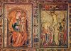 Kölner Maler um 1350: Thronende Maria und Kreuzigung