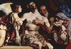 Lorenzo Lotto: Altarpolyptychon von Recanati, Bekrönung der Haupttafel: Engelpietà