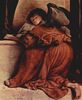 Lorenzo Lotto: Thronende Madonna, Engel und Heilige, links: Hl. Josef, Hl. Bernhard, rechts: Hl. Johannes der Täufer, Hl. Antonius Abbate, Detail: Engel