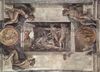 Michelangelo Buonarroti: Deckenfresko zur Schpfungsgeschichte in der Sixtinischen Kapelle, Hauptszene: Schande und Verspottung des trunkenen Noah
