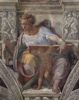 Michelangelo Buonarroti: Deckenfresko zur Schpfungsgeschichte in der Sixtinischen Kapelle, Szene in Lnette: Der Prophet Daniel