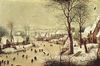 Pieter Bruegel d. .: Winterlandschaft mit Eislufern und Vogelfalle