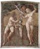 Raffael: Stanza della Segnatura im Vatikan fr Papst Julius II., Deckenfresko, Detail, Szene: Adam und Eva