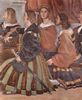 Raffael: Stanza di Eliodoro im Vatikan für Papst Julius II., Wandfresko, Szene: Messe von Bolsena, Detail Raffael: Stanza di Eliodoro im Vatikan für Papst Julius II., Wandfresko, Szene: Messe von Bolsena, Detail
