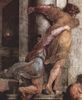 Raffael: Stanza di Eliodoro im Vatikan fr Papst Julius II., Wandfresko, Szene: Vertreibung des Heliodor aus dem Tempel in Jerusalem, Detail