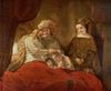 Rembrandt Harmensz. van Rijn: Jakob segnet die Shne des Joseph (Portrt histori des Petrus Scriverius, des Wilhelm Schrijver, der Wendela de Graeff und ihrer Shne)