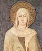 Simone Martini: Freskenzyklus mit Szenen aus dem Leben des Hl. Martin von Tours, Kapelle in Unterkirche San Francesco in Assisi, Szene: Heilige, Detail: Hl. Klara