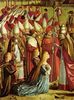 Vittore Carpaccio: Gemldezyklus zur Legende der Hl. Ursula, Szene: Begegnung der Pilger mit dem Papst, Detail